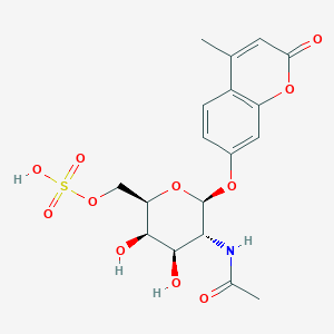 molecular formula C18H21NO11S B15288836 4-Methylumbelliferyl 2-Acetamido-2-deoxy-beta-D-galactopyranoside 6-Sulfate 