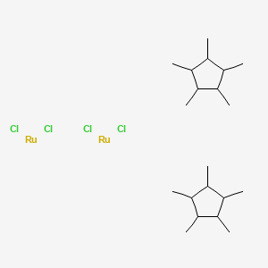 molecular formula C20H40Cl4Ru2 B15288846 Dichloro(pentamethylcyclopentadienyl)ruthenium dimer CAS No. 82091-73-4