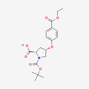 (2S,4S)-1-(tert-Butoxycarbonyl)-4-[4-(ethoxy-carbonyl)phenoxy]-2-pyrrolidinecarboxylic acid