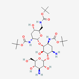 molecular formula C33H61N5O15 B15288912 N-Tri-boc Tobramycin 