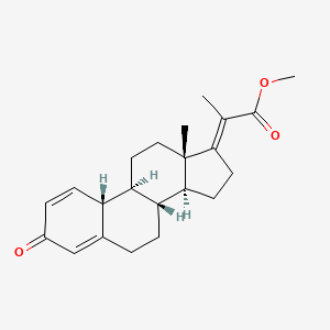 molecular formula C22H28O3 B15288947 methyl (2E)-2-[(8R,9S,10R,13S,14S)-13-methyl-3-oxo-6,7,8,9,10,11,12,14,15,16-decahydrocyclopenta[a]phenanthren-17-ylidene]propanoate 