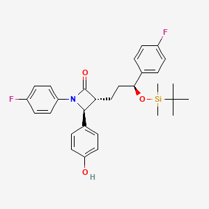 molecular formula C30H35F2NO3Si B15289009 (3R,4S)-3-((S)-3-((tert-Butyldimethylsilyl)oxy)-3-(4-fluorophenyl)propyl)-1-(4-fluorophenyl)-4-(4-hydroxyphenyl)azetidin-2-one 