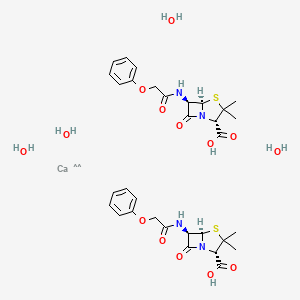 molecular formula C32H44CaN4O14S2 B15289023 Phenoxymethylpenicillin calcium dihydrate CAS No. 73368-74-8