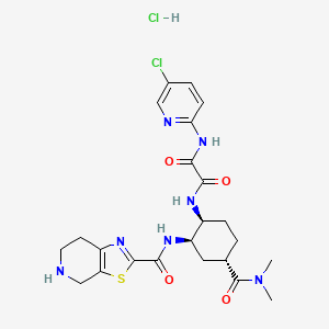 molecular formula C23H29Cl2N7O4S B15289123 N-Desmethyl Edoxaban Hydrochloride 