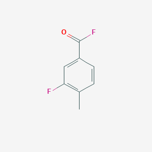 molecular formula C8H6F2O B15289155 3-Fluoro-4-methylbenzoyl fluoride CAS No. 65374-11-0