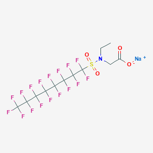 molecular formula C26H20F34N2Na2O8S2 B15289163 Sodium N-ethyl-N-[(heptadecafluorooctyl)sulphonyl]glycinate CAS No. 3871-50-9
