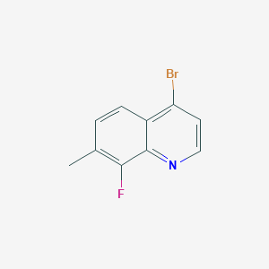 molecular formula C10H7BrFN B1528921 4-Bromo-8-fluoro-7-methylquinoline CAS No. 1375302-38-7