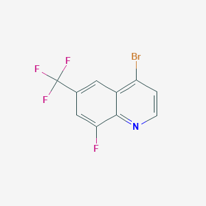 molecular formula C10H4BrF4N B1528927 4-Bromo-8-fluoro-6-(trifluoromethyl)quinoline CAS No. 1375302-41-2