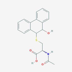 molecular formula C19H19NO4S B15289295 N-Acetyl-S-(9,10-dihydro-10-hydroxy-9-phenanthrenyl)-L-cysteine 