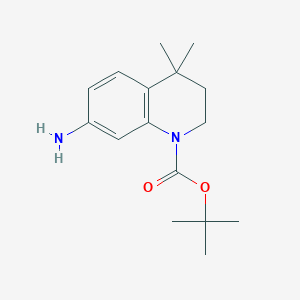 molecular formula C16H24N2O2 B1528934 tert-Butyl 7-amino-4,4-dimethyl-3,4-dihydroquinoline-1(2H)-carboxylate CAS No. 873056-12-3