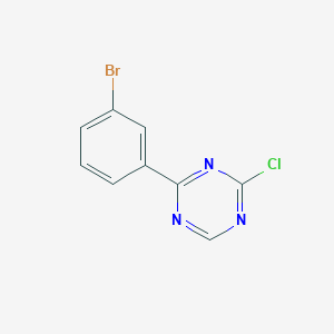 molecular formula C9H5BrClN3 B1528935 2-(3-Bromo-phenyl)-4-chloro-[1,3,5]triazine CAS No. 919085-43-1