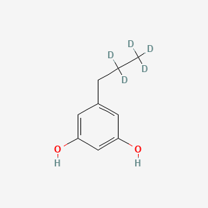 molecular formula C9H12O2 B15289376 5-Propylbenzene-1,3-diol-d5 