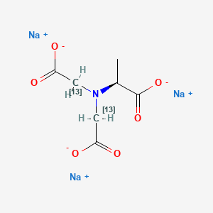 molecular formula C7H8NNa3O6 B15289414 trisodium;(2S)-2-[bis(carboxylato(113C)methyl)amino]propanoate 