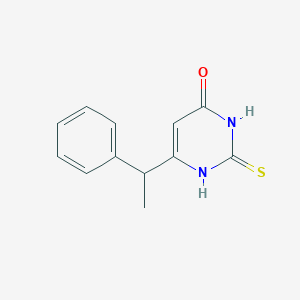 molecular formula C12H12N2OS B15289456 6-(1-phenylethyl)-2-thioxo-2,3-dihydropyrimidin-4(1H)-one 