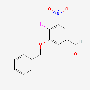 molecular formula C14H10INO4 B1528949 3-(Benzyloxy)-4-iodo-5-nitrobenzaldehyde CAS No. 1016976-13-8