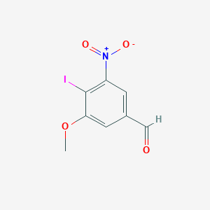 molecular formula C8H6INO4 B1528951 4-Iodo-3-methoxy-5-nitrobenzaldehyde CAS No. 1021493-53-7