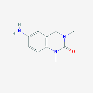 molecular formula C10H13N3O B1528952 6-Amino-1,3-dimethyl-1,2,3,4-tetrahydroquinazolin-2-one CAS No. 233775-53-6