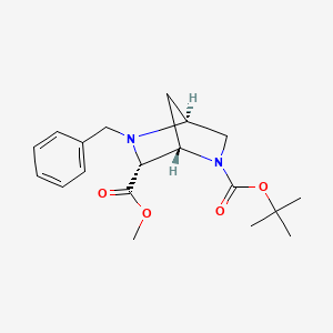 molecular formula C19H26N2O4 B15289532 (1S,4S,6R)-2-tert-Butyl 6-methyl 5-benzyl-2,5-diazabicyclo[2.2.1]heptane-2,6-dicarboxylate 