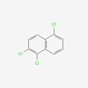 molecular formula C10H5Cl3 B15289549 1,2,5-Trichloronaphthalene CAS No. 55720-33-7