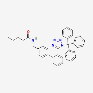 molecular formula C38H35N5O B15289574 N-[[2'-(1-Trityl-1H-tetrazol-5-yl)biphenyl-4-yl]methyl] Pentanamide 