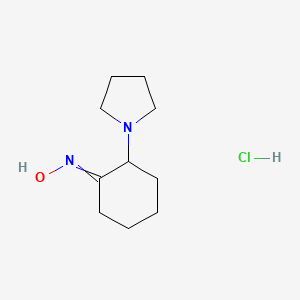 molecular formula C10H19ClN2O B1528959 N-(2-pyrrolidin-1-ylcyclohexylidene)hydroxylamine;hydrochloride CAS No. 137858-61-8