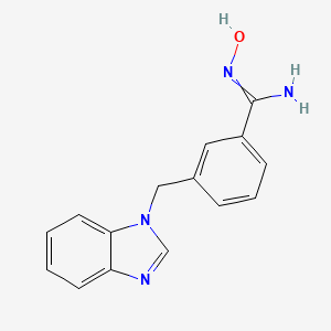 molecular formula C15H14N4O B1528960 3-(1H-1,3-benzodiazol-1-ylmethyl)-N'-hydroxybenzene-1-carboximidamide CAS No. 1016815-21-6