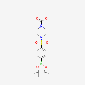 molecular formula C21H33BN2O6S B1528962 tert-Butyl 4-((4-(4,4,5,5-tetramethyl-1,3,2-dioxaborolan-2-yl)phenyl)sulfonyl)piperazine-1-carboxylate CAS No. 1042917-53-2