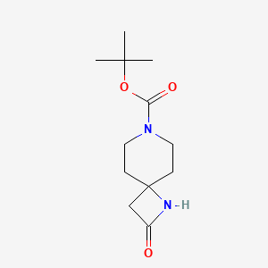 molecular formula C12H20N2O3 B1528963 Tert-butyl 2-oxo-1,7-diazaspiro[3.5]nonane-7-carboxylate CAS No. 392331-78-1