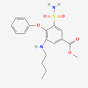 molecular formula C18H22N2O5S B15289643 Methyl 3-aminosulfonyl-5-butylamino-4-phenoxybenzoate 