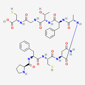 molecular formula C42H58N10O12S2 B15289667 H-Pro-Phe-Cys-Asn-Ala-Phe-Thr-Gly-Cys-OH 
