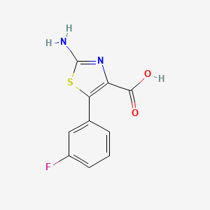 molecular formula C10H7FN2O2S B1528973 2-Amino-5-(3-fluorophenyl)-1,3-thiazole-4-carboxylic acid CAS No. 1017273-17-4