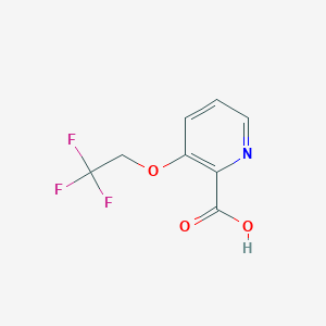 molecular formula C8H6F3NO3 B1528974 3-(2,2,2-Trifluoroethoxy)pyridine-2-carboxylic acid CAS No. 1250130-41-6