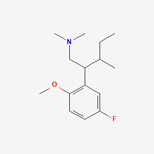 molecular formula C15H24FNO B15289740 beta-sec-Butyl-N,N-dimethyl-5-fluoro-2-methoxyphenethylamine CAS No. 27684-90-8