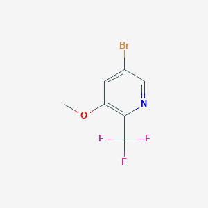 molecular formula C7H5BrF3NO B1528980 5-Bromo-3-methoxy-2-(trifluoromethyl)pyridine CAS No. 944805-61-2