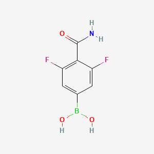 molecular formula C7H6BF2NO3 B1528981 4-(Aminocarbonyl)-3,5-difluorophenylboronic acid CAS No. 924279-82-3