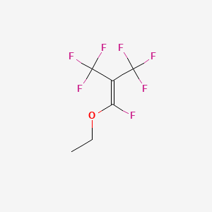 molecular formula C6H5F7O B15289813 Ether, ethyl heptafluoroisobutenyl CAS No. 360-58-7