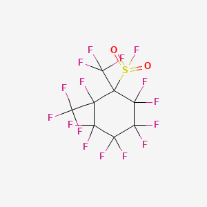 molecular formula C8F16O2S B15289816 Cyclohexanesulfonyl fluoride, nonafluorobis(trifluoromethyl)- CAS No. 68156-00-3