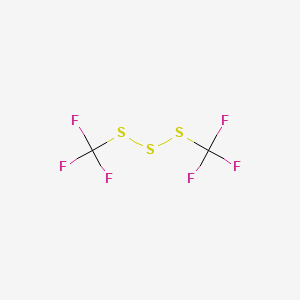 molecular formula C2F6S3 B15289818 Bis(trifluoromethyl)trisulfane CAS No. 372-06-5