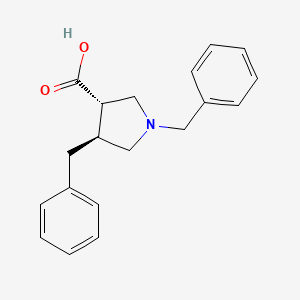 molecular formula C19H21NO2 B1528982 1,4-Bis(phenylmethyl)-trans-3-pyrrolidinecarboxylic acid CAS No. 218431-69-7