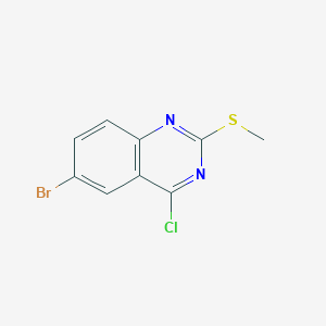 molecular formula C9H6BrClN2S B1528983 6-Bromo-4-chloro-2-(methylsulfanyl)quinazoline CAS No. 1003043-76-2