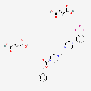 molecular formula C33H39F3N4O10 B15289844 benzyl 4-[2-[4-[3-(trifluoromethyl)phenyl]piperazin-1-yl]ethyl]piperazine-1-carboxylate;(E)-but-2-enedioic acid CAS No. 65274-83-1