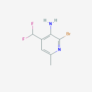 molecular formula C7H7BrF2N2 B1528985 2-Bromo-4-(difluoromethyl)-6-methylpyridin-3-amine CAS No. 1803599-90-7