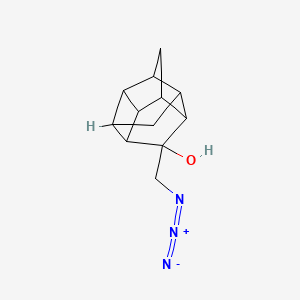 molecular formula C12H15N3O B1528986 8-(Azidomethyl)pentacyclo[5.4.0.0^{2,6}.0^{3,10}.0^{5,9}]undecan-8-ol CAS No. 1803589-68-5
