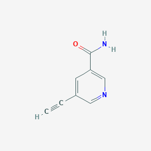molecular formula C8H6N2O B1528987 5-乙炔基吡啶-3-甲酰胺 CAS No. 1256818-70-8