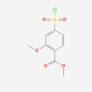 molecular formula C9H9ClO5S B1528988 4-(氯磺酰基)-2-甲氧基苯甲酸甲酯 CAS No. 1581266-78-5