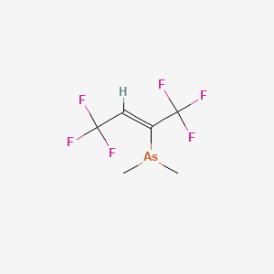 molecular formula C6H7AsF6 B15289942 Arsine, dimethyl(3,3,3-trifluoro-1-(trifluoromethyl)-1-propenyl)-, (Z)- CAS No. 4648-63-9