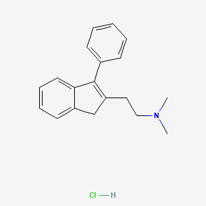 molecular formula C19H22ClN B15289958 N,N-Dimethyl-2-(3-phenyl-1H-inden-2-yl)ethanamine Hydrochloride 