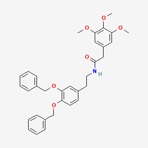 molecular formula C33H35NO6 B15289982 N-[2-[3,4-Bis(phenylmethoxy)phenyl]ethyl]-3,4,5-trimethoxybenzeneacetamide 
