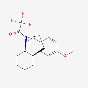 molecular formula C19H22F3NO2 B15290046 (+/-)-3-Methoxy-17-(trifluoroacetyl)-hasubanan 