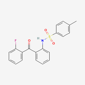 molecular formula C20H16FNO3S B15290061 N-(o-(o-Fluorobenzoyl)phenyl)-p-toluenesulphonamide CAS No. 3109-35-1